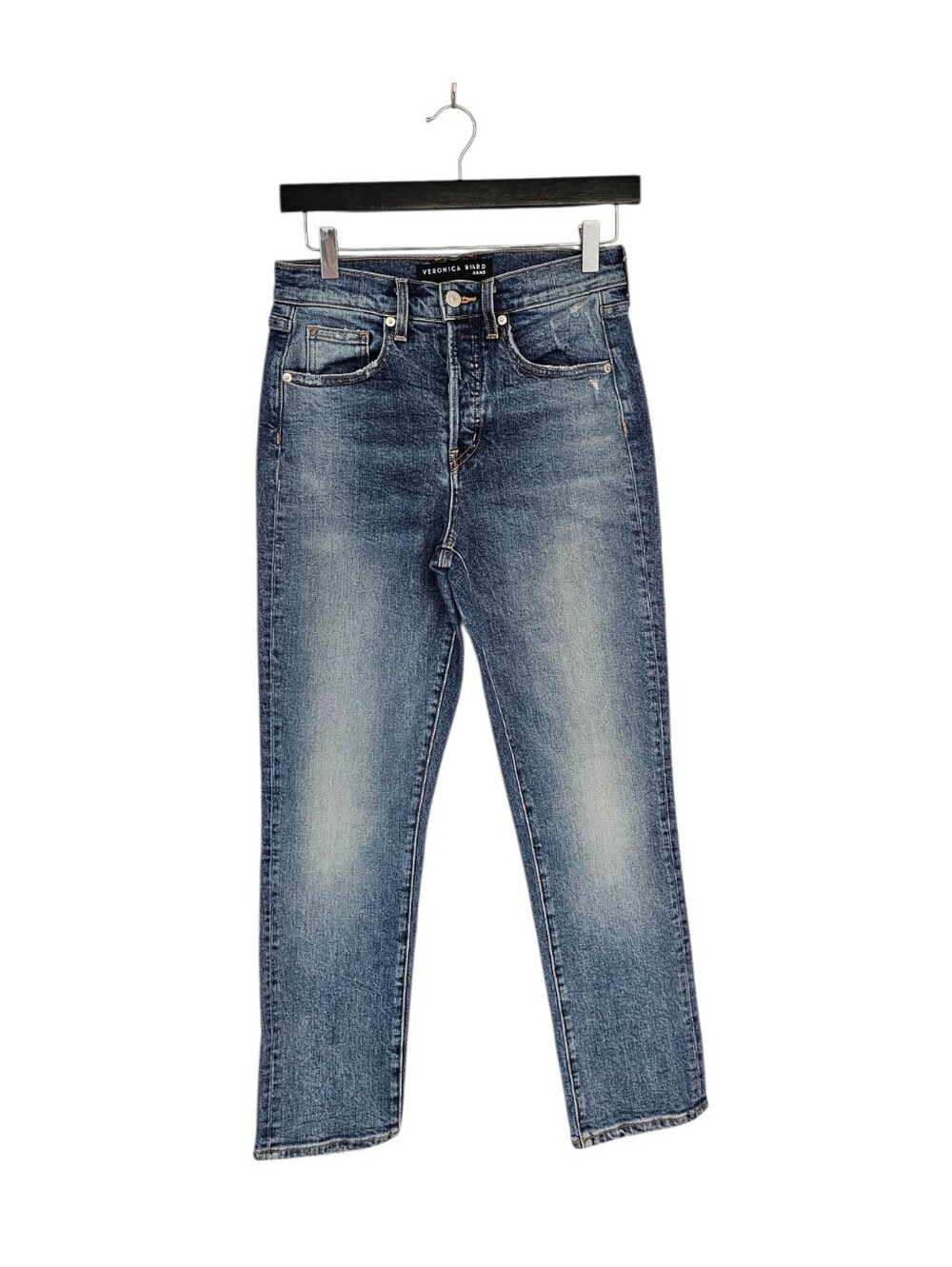 Veronica Beard Ryleigh Slim Straight Leg High Rise Blue Jeans 26 Preowned